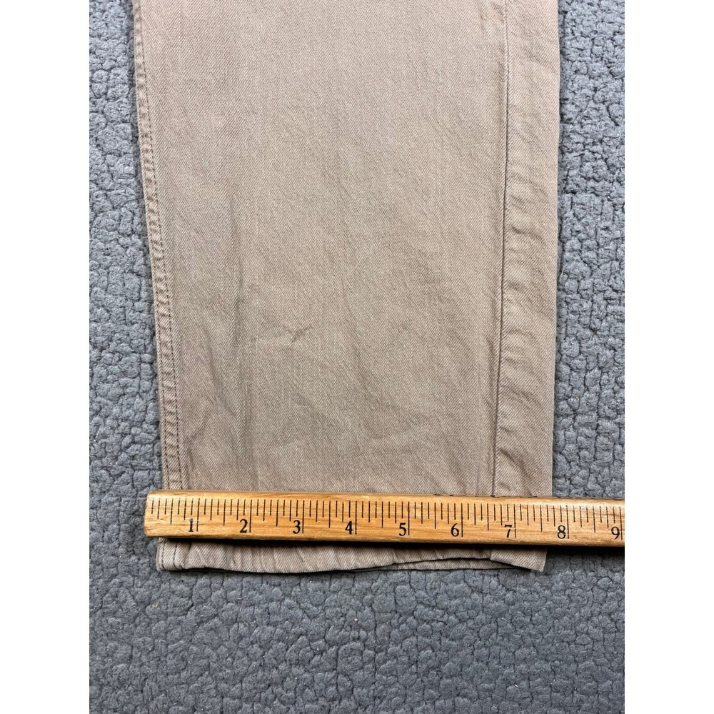 Levi Strauss 505 Khaki Tan Straight Leg Jeans Mens W34 L32 Cotton Blend - Picture 13 of 14